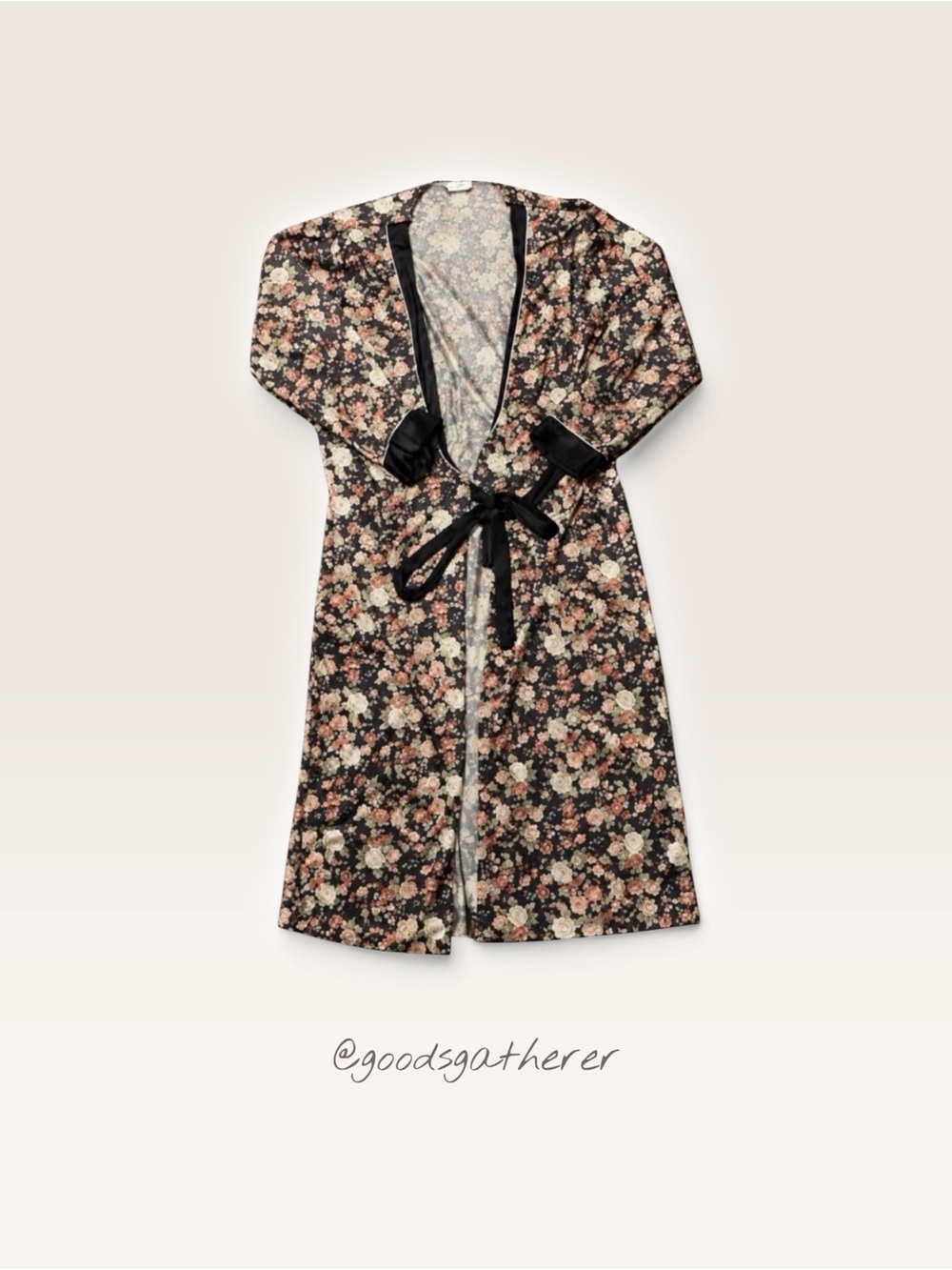 VINTAGE Sears Apostrophe Floral Robe - Picture 4 of 4